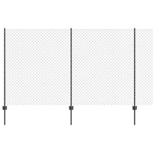 vidaXL Kāpuķu sietu žogs ar stabu 10 x 1,4 m (W x H)