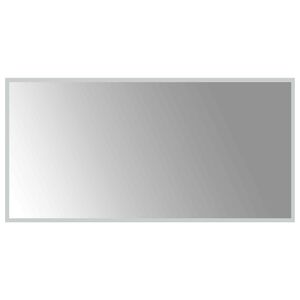 vidaXL LED vannas spogulis Caurspīdīgs 100 x 50 cm rūdīts stikls