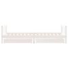 vidaXL bērnu gultas rāmis ar atvilktnēm, balts, priedes masīvkoks