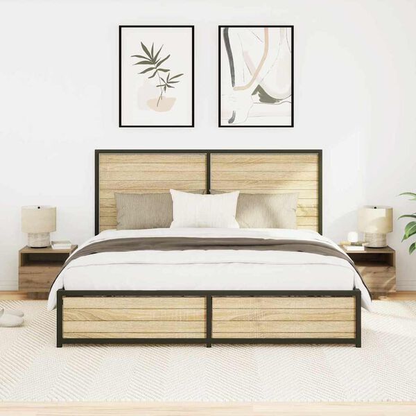 vidaXL Nakts skapītis 2 pcs Artisānā ozols 40 x 39 x 37 cm