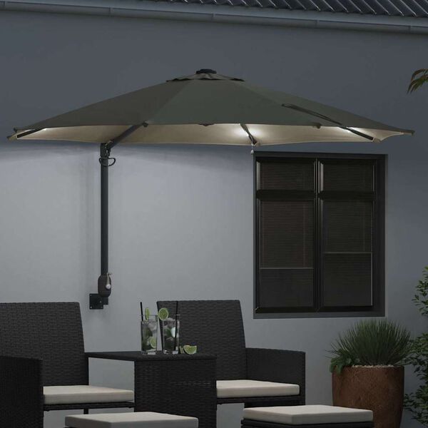 vidaXL Dārza parasols Smil&scaron;u 248 x 248 x 148 cm Poliesters un tērauds