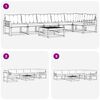 vidaXL Āra dīvānu komplekts ar spilvenu 7 pcs Dabisks un krējuma