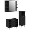 vidaXL Vannas istabas mēbeļu komplekts 3 pcs Melna 30 x 30 x 99,5 cm