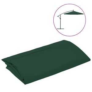 vidaXL saulessarga rezerves audums, 300 cm, zaļ&scaron;