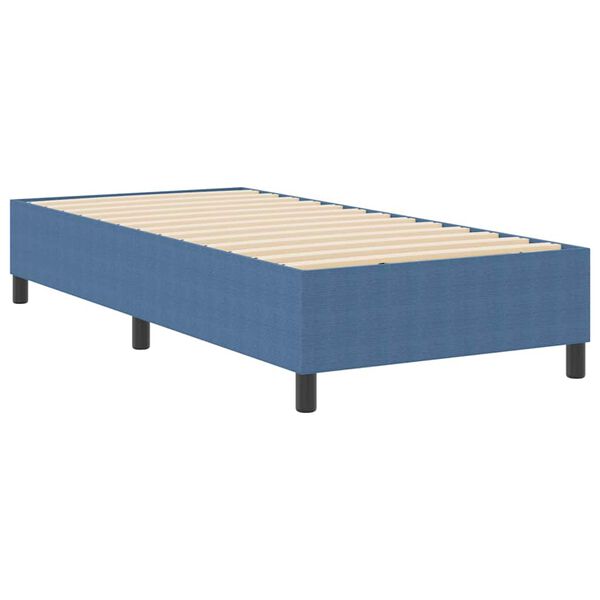 vidaXL Platformas gultas rāmis Zila 90 x 190 cm Korduroja audums