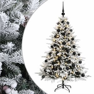 vidaXL Mākslīgā Ziemassvētku egle ar bumbiņu 120 cm 150 LED