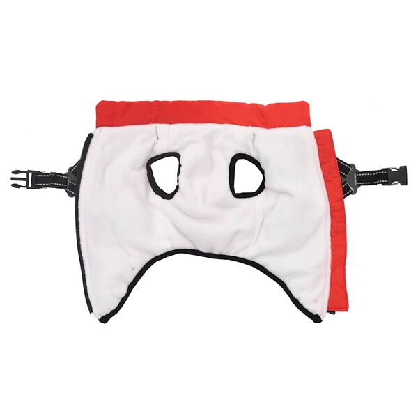 vidaXL suņu mētelis ar iejūgu ūdensizturīgs atstarojo&scaron;s sarkans L40