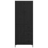 vidaXL Augstais skapītis 2 pcs Melns ozolkoks Inženierijas koks