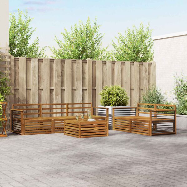 vidaXL Āra dīvānu komplekts 6 pcs Dabiska