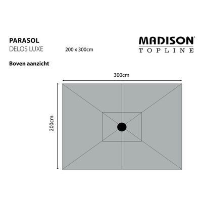Madison saulessargs, Delos Luxe, 300x200 cm, pelēks, PAC5P014
