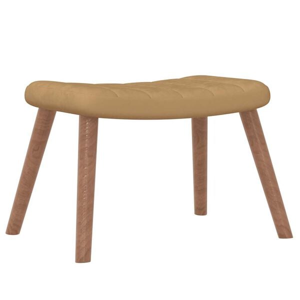 vidaXL &scaron;ūpuļkrēsls ar kāju balstu, brūns samts