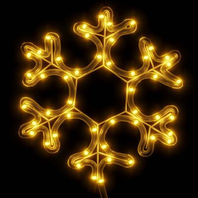 vidaXL Ziemassvētku sniegpārslas figūras, 2 gab., baltas LED, 27x27 cm