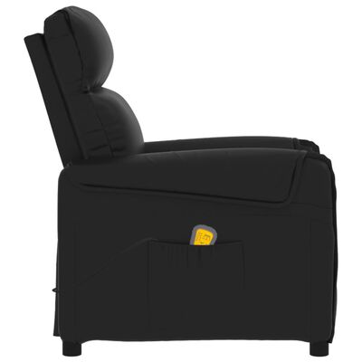 vidaXL masāžas krēsls, melna mākslīgā āda