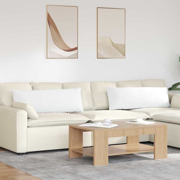 vidaXL Dīvāna spilveni 2 pcs Balts 120 x 40 cm audums