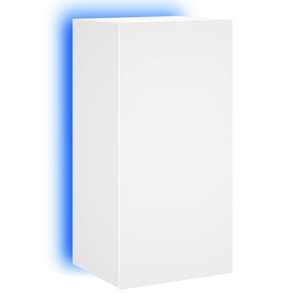 vidaXL TV galdiņ&scaron; ar LED lampiņām, balti, 40,5x35x80 cm