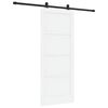 vidaXL Slīdo&scaron;ās durvis Balta un melna 83 x 202 cm Priedes masīvkoks