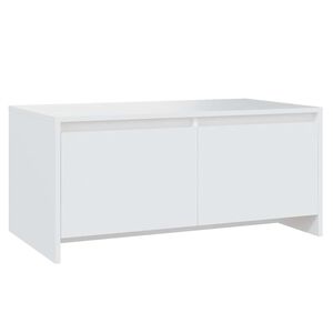 vidaXL kafijas galdiņ&scaron;, balts, 90x50x41,5 cm, inženierijas koks
