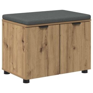 vidaXL Zāles sols ar spilvenu ar durvīm Artisānā ozols 60 x 38 x 46 cm