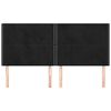 vidaXL galvgalis, melns, 160x5x118/128 cm, samts