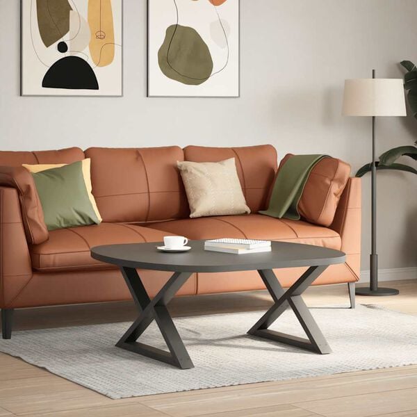 vidaXL kafijas galdiņa kājas, 2 gab., antracīta krāsa, 70x(42-43,3) cm, tērauds