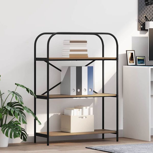 vidaXL Grāmatu plaukts Artisānā ozols 80 x 30 x 109 cm