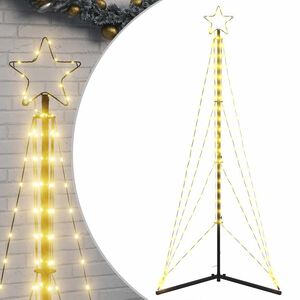 vidaXL LED Ziemassvētku eglīte 363 LED Silti Balta 182 cm
