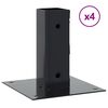 vidaXL Statu pamatnes Kvadrātveida 4 gab Antracīts 51x51 mm