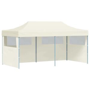 vidaXL saliekama svinību nojume, 3x6 m, krēmkrāsā
