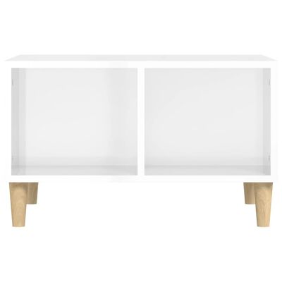 vidaXL kafijas galdiņš, spīdīgi balts, 60x50x36,5, inženierijas koks