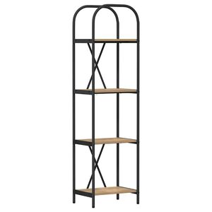 vidaXL Grāmatu plaukts 4 līmeņi 40 x 30 x 146 cm Inženierijas koks