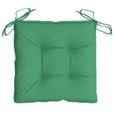 vidaXL dārza krēslu spilveni, 2 gab., zaļi, 50x50x7 cm, audums