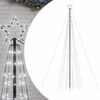 vidaXL LED Ziemassvētku eglīte ar tapas 1534 LED Auksti Balts 500 cm