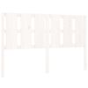 vidaXL gultas galvgalis, 155,5x4x100 cm, priedes masīvkoks, balts