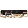 vidaXL Āra dīvānu komplekts 7 pcs Balta un melna 79 x 79 x 37 cm