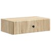 vidaXL Sienas montējamais sānu galds Sonomas ozols 59 x 34,5 x 17 cm