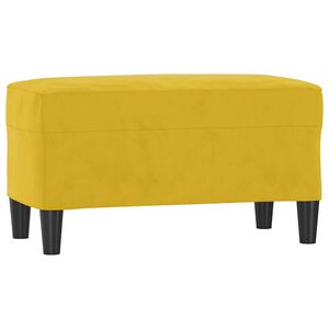vidaXL sols, dzeltens, 70x35x41 cm, samts