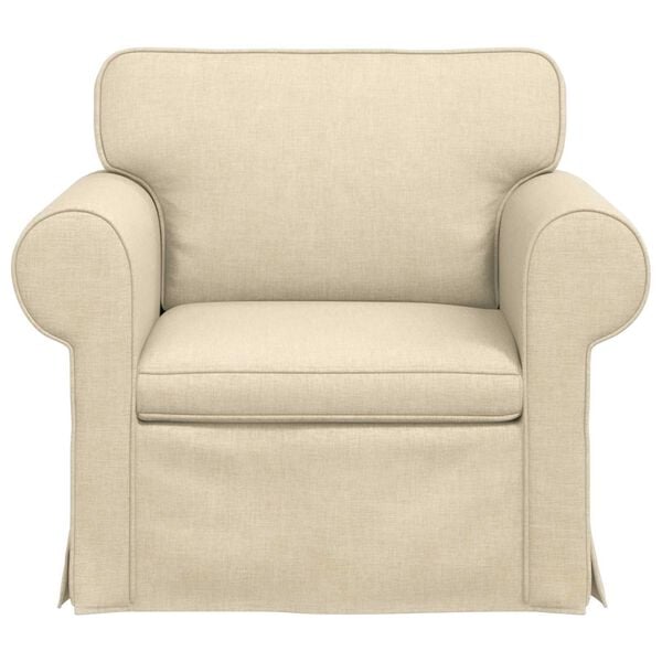 vidaXL Dīvāns Krēmkrāsa Vispārējās izmēri: 95 x 82 x 80 cm (P x D x A)