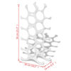 vidaXL vīna pudeļu plaukts, 15 pudelēm, alumīnijs, sudraba krāsa