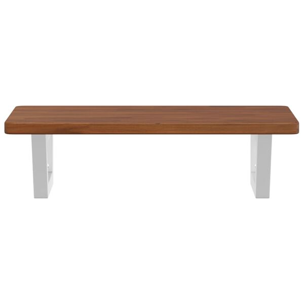 vidaXL izlietnes plaukts, stiprināms pie sienas, tērauds, ozola koks