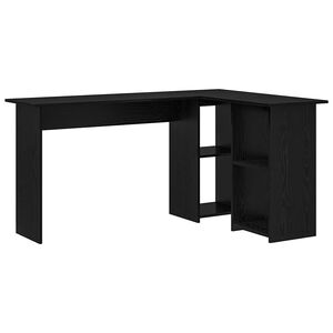 vidaXL Galds Melns ozolkoks 142 x 102 x 73 cm Inženierijas koks