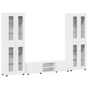 vidaXL TV skapī&scaron;u komplekts ar plauktu FLORIN Balts Inženierijas koks