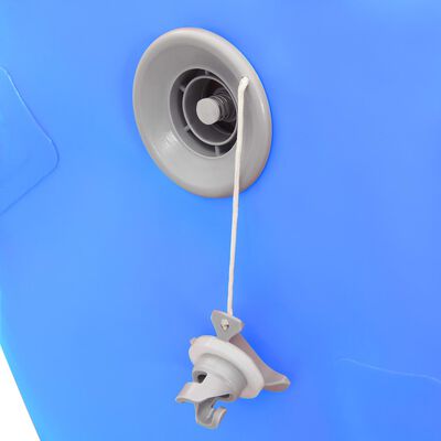 vidaXL piepūšams vingrošanas rullis ar pumpi, 100x60 cm, zils PVC