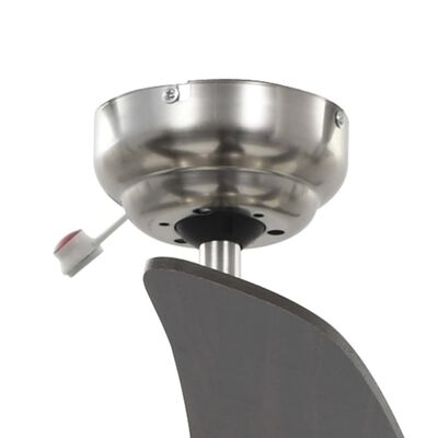 vidaXL griestu ventilators ar lampu, 128 cm, dekoratīvs, brūns