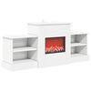 vidaXL Elektriskais kamīns Balts 110 x 30 x 50 cm Inženierijas koks