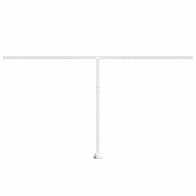 vidaXL markīzes stabu komplekts, balts, 450x245 cm, dzelzs
