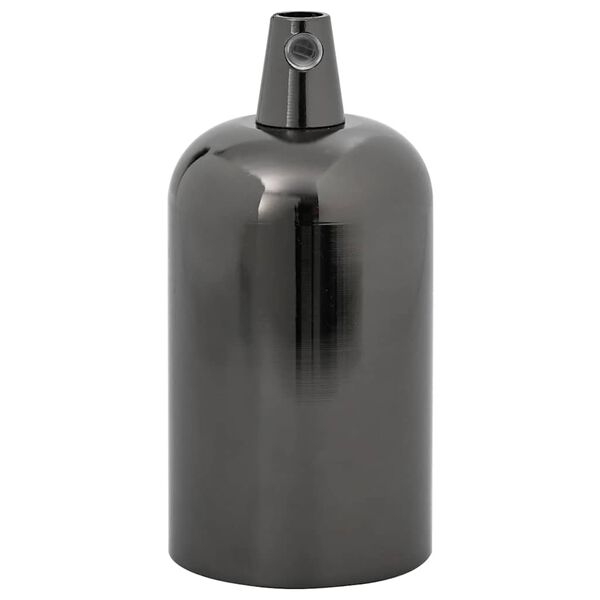 vidaXL Lampu turētāji 2 gab Glossy Black E27