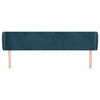 vidaXL galvgalis ar malām, tum&scaron;i zils samts, 203x23x78/88 cm