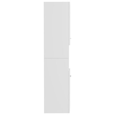 vidaXL vannasistabas skapītis, spīdīgi balts, 30x30x130 cm