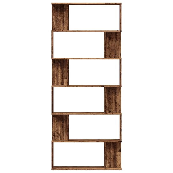 vidaXL grāmatu skapis Old Wood 80x24x192 cm Engineered Wood