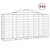 vidaXL arkveida gabiona grozi, 50gb., 200x50x100/120cm, cinkota dzelzs